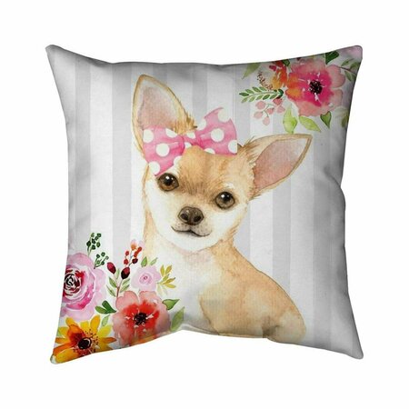 FONDO 26 x 26 in. Chihuahua Dog-Double Sided Print Indoor Pillow FO2792785